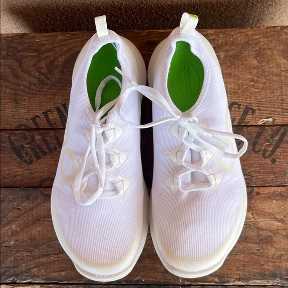 OOFOS OOMG sport LS Women's White Sneakers - Picture 6 of 10